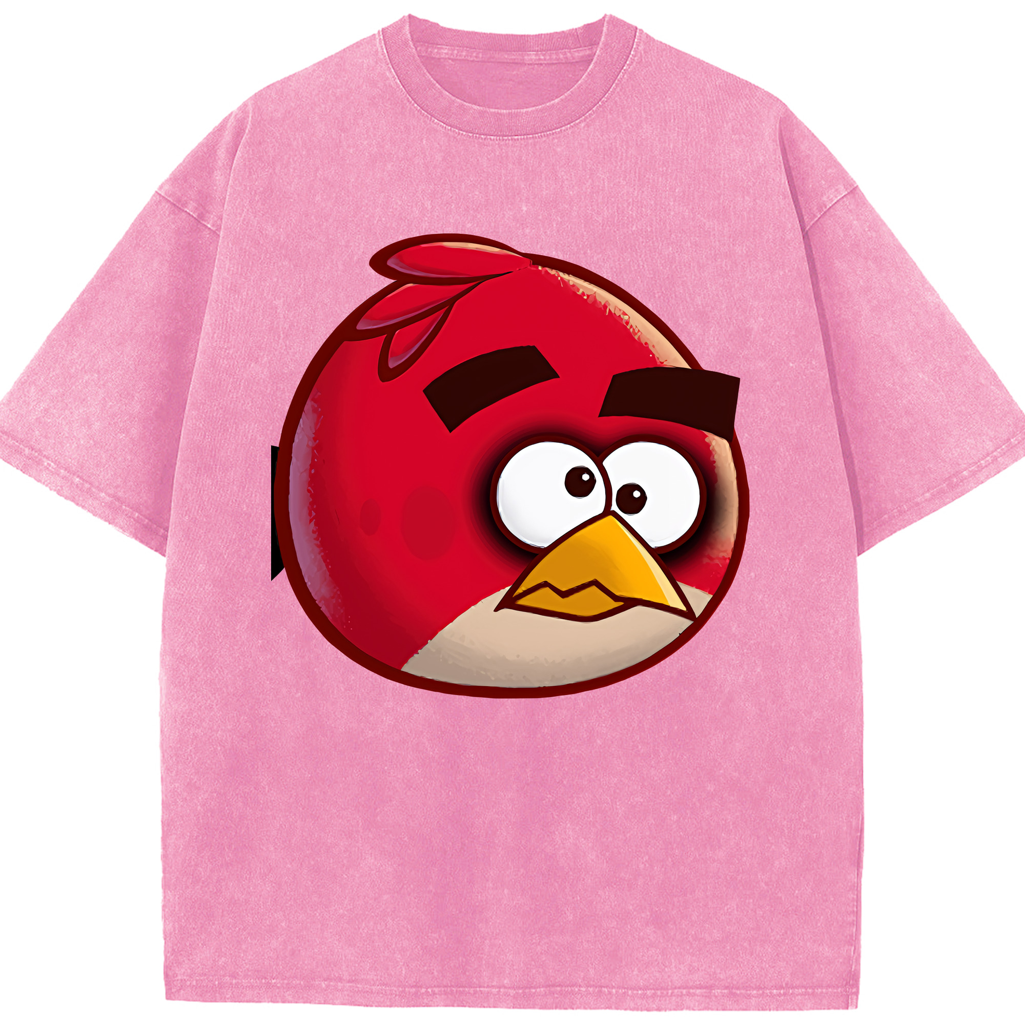 （画像用） Angry Birds アングリーバード 綿100% ヴィンテージ風 半袖Tシャツ（フロントプリント）